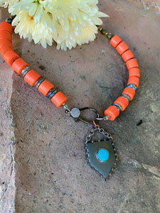 Coral and Turquoise